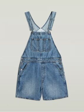 G-Star Short Dungaree WMN Denim Short Overalls Size XL NWT